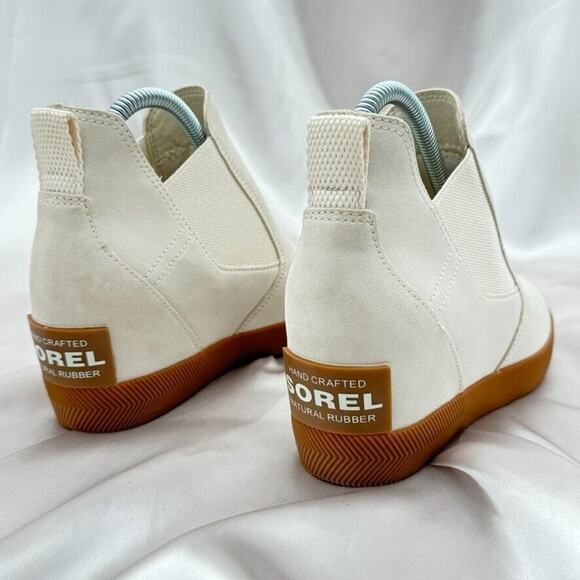 Sorel Out N About Wedge II White Waterproof Slip-On Shoes Booties Women Size 7 - Picture 4 of 16